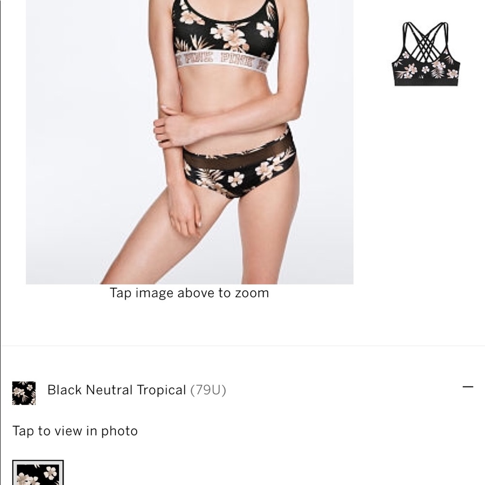 PINK STRAPPY BACK BRALETTE - Picture 2 of 4